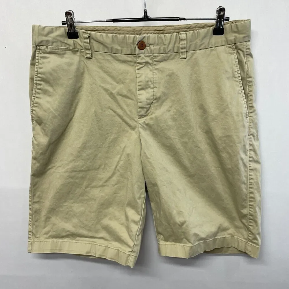 Tommy Bahama Men Flat Front Chino Shorts Size 36 Cotton Blend Beige M251 -3